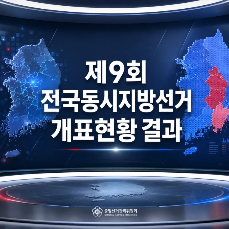 제9회 전국동시지방선거 시도지사 교육감 개표현황 당선인 결과 실시간 조회 안내