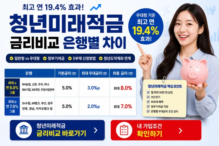 청년미래적금 출시일 금리 공시