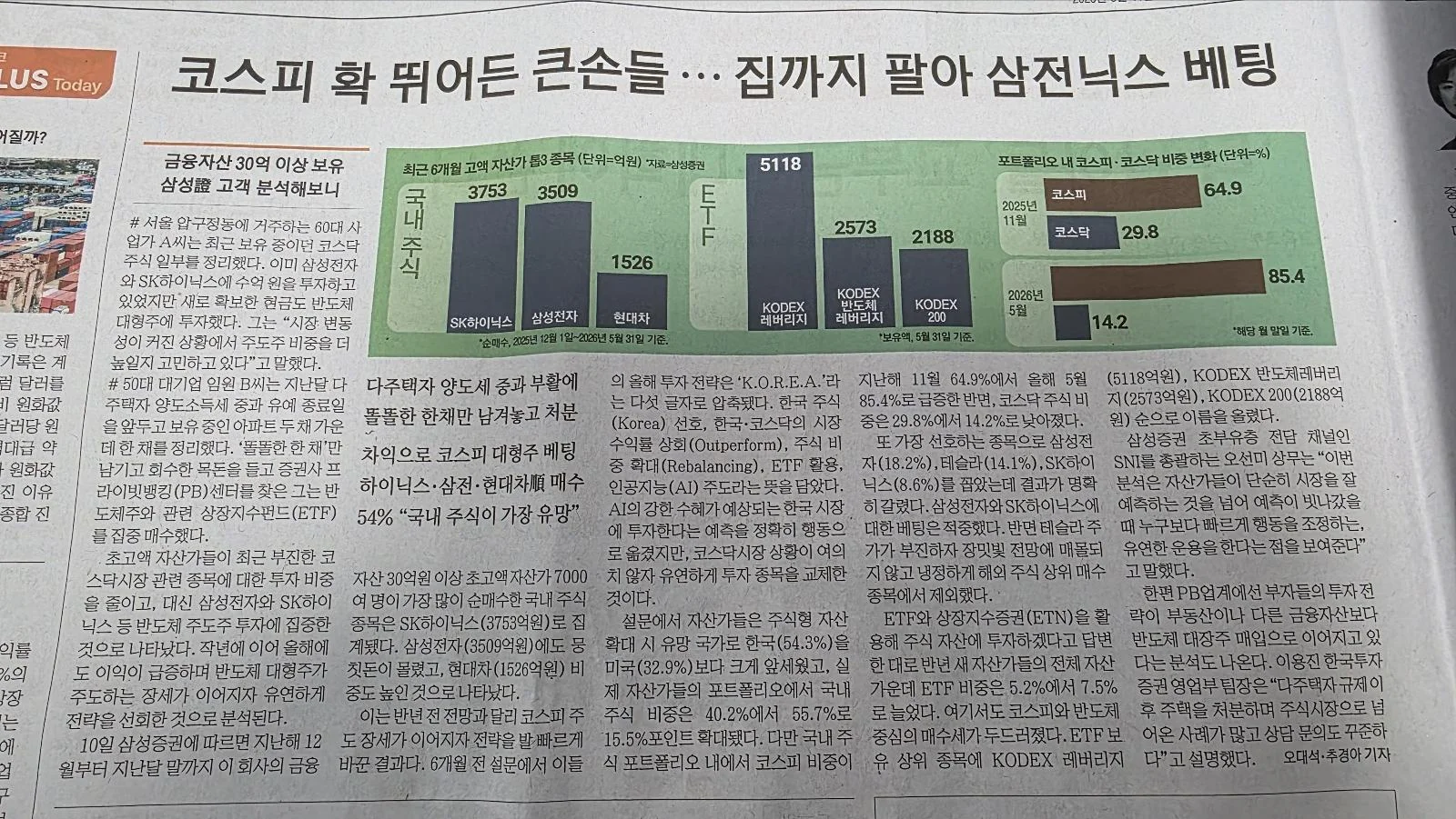 부자들의 삼전닉스 매수 이유 고액자산가 대형주 집중 투자 종목 총정리 1 부자들의 삼전닉스 매수 이유 고액자산가 대형주 집중 투자 종목 총정리