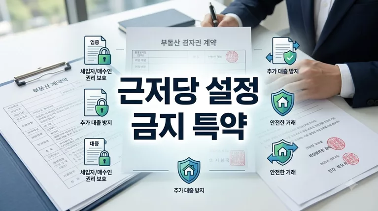 근저당 설정 금지 특약 문구, 잔금일 집주인 추가 대출 원천 차단하는 법