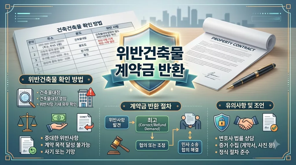 위반건축물 계약금 반환 특약, 근생빌라 적발 시 위약금 없이 돌려받는 법