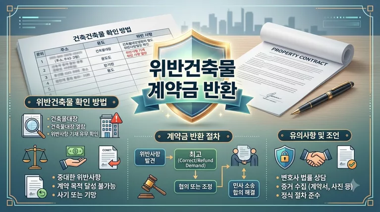 위반건축물 계약금 반환 특약, 근생빌라 적발 시 위약금 없이 돌려받는 법