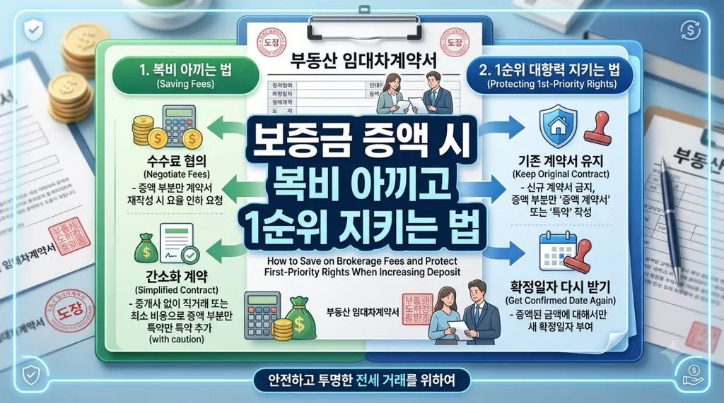 전세 계약 특약 문구 작성법, 보증금 증액 시 복비 아끼고 1순위 지키는 법
