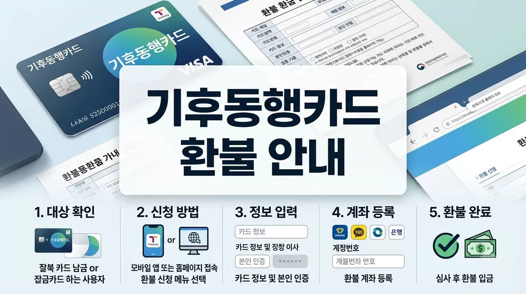 기후동행카드 사업 종료 및 잔액 환불 신청 방법 (실물카드 모바일 K-패스 환급)