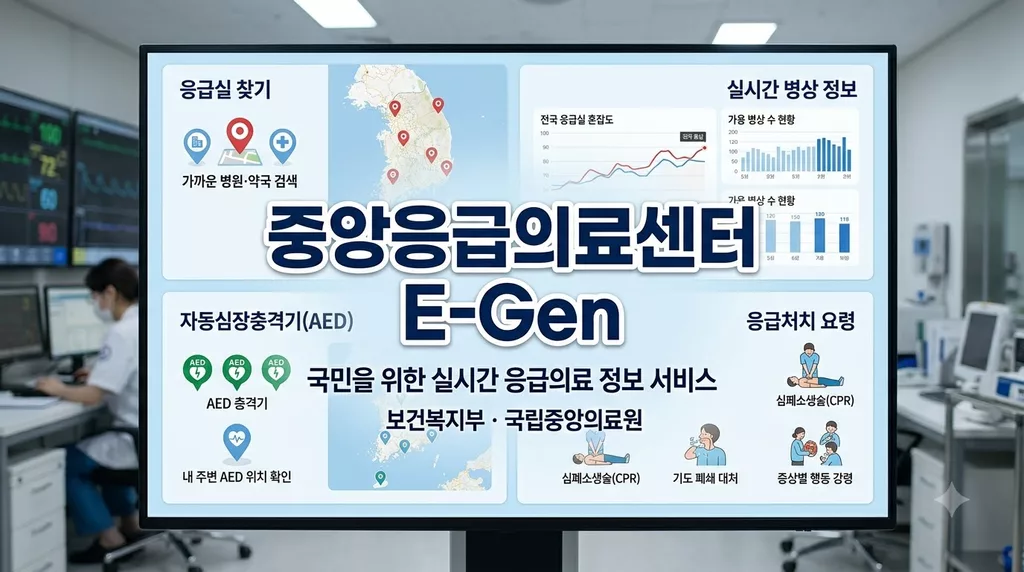 중앙응급의료센터 E-Gen 응급실 병원 약국 실시간 찾기 완벽 가이드