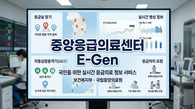 중앙응급의료센터 E-Gen 응급실 병원 약국 실시간 찾기 완벽 가이드