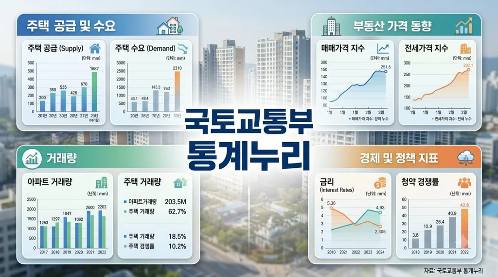 국토교통부 통계누리 활용법, 부동산 시장 흐름 한눈에 읽는 핵심 지표 총정리