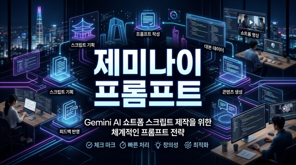제미나이 숏폼 대본 프롬프트 작성법 5가지: 뻔한 광고 피하고 터지는 바이럴 대본 복제 노하우